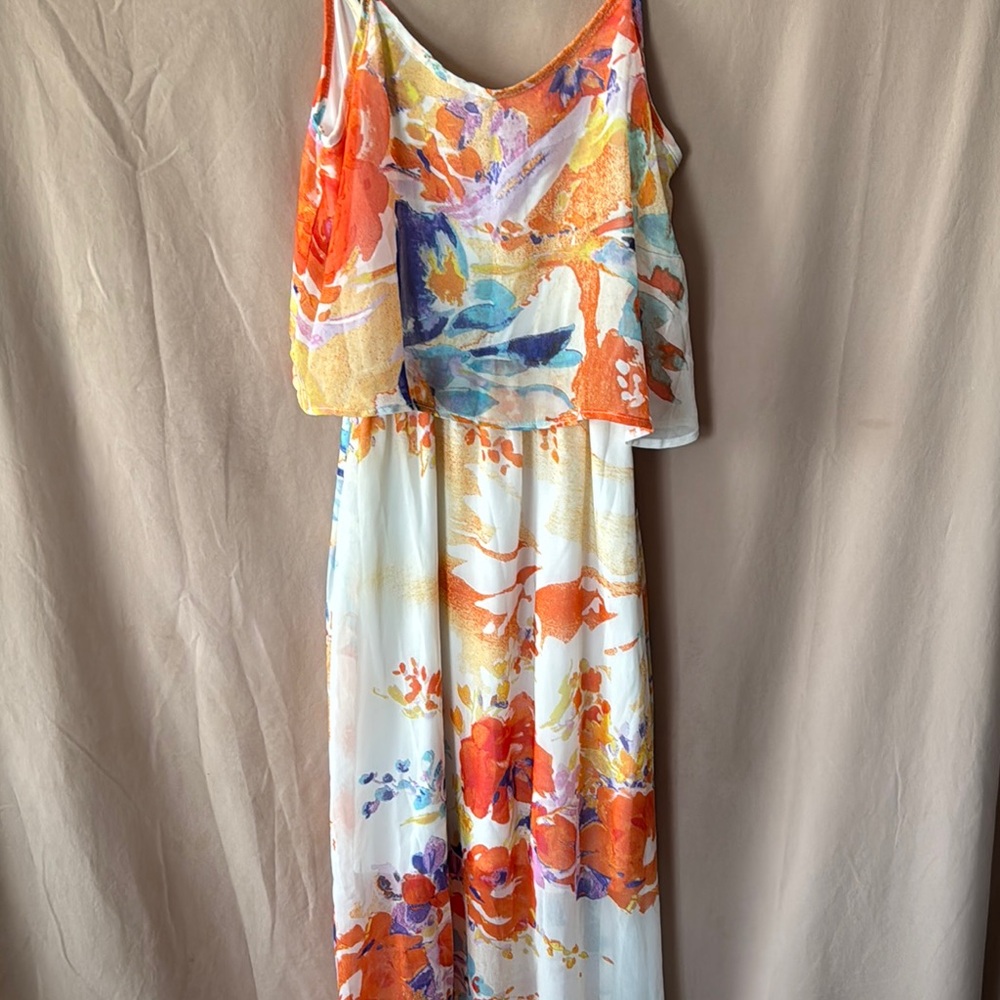 Floral Multicolor Women's Maxi Dress